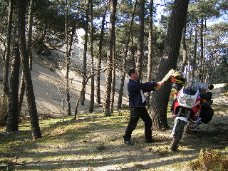 bread bokken on the dune.JPG